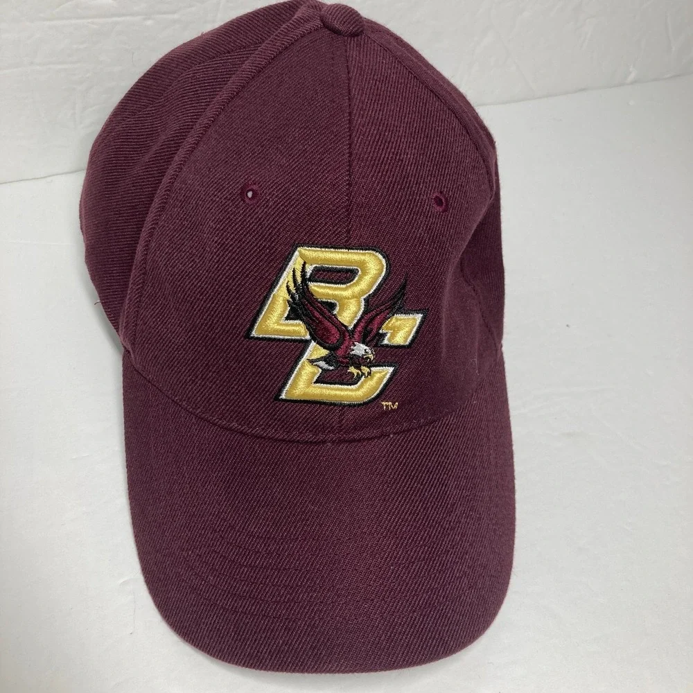 Boston College Eagles Cap Hat Adult Maroon Adjustable Wool Blend Embroidered